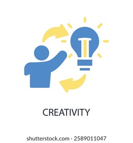 creativity icon. vector.Editable stroke.linear style sign for use web design,logo.Symbol illustration.