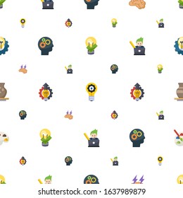 creativity icons pattern seamless. Included editable flat great solution, innovation, Brain storm, Cognitive Science, Innovation business icons. creativity icons for web and mobile.