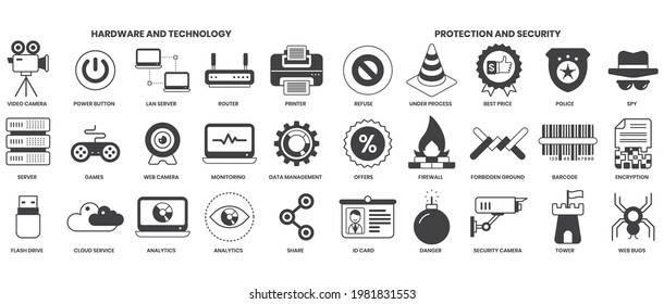 Creativity icons set for business, marketing, management