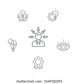 creativity icons set . creativity pack symbol vector elements for infographic web