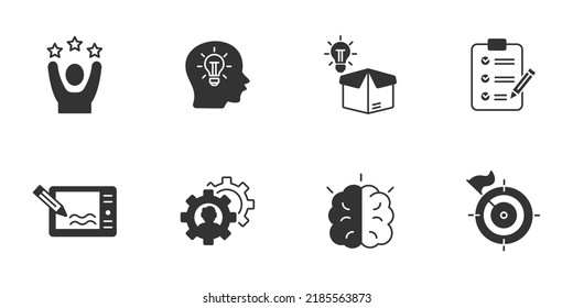 creativity icons set . creativity pack symbol vector elements for infographic web