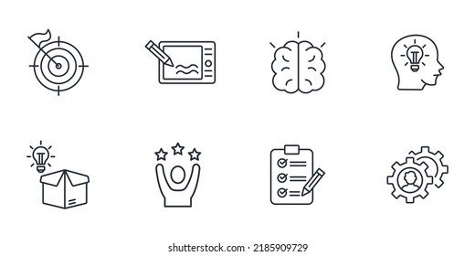 Creativity Icons Set Creativity Pack Symbol Stock Vector (Royalty Free ...