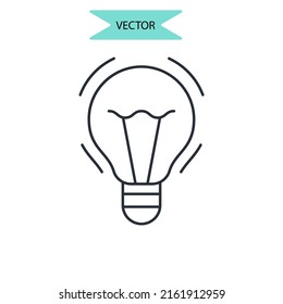 creativity icons  symbol vector elements for infographic web