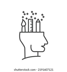 Creativity icons  symbol vector elements for infographic web