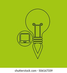 creativity idea business laptop digital vector illustration eps 10