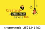 Creativity, Idea Office Wall Decal, Motivational, Quotes, Corporate Branding, Wall Mural Sticker design.
