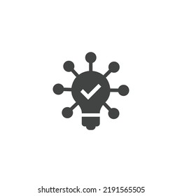 Creativity Ideas Icon Black and White Vector Graphic