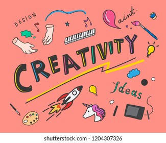 Creativity and innovation concept illustration