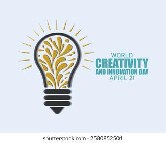 Creativity And Innovation Day, April 21, Vector Design Illustration . Banner, poster, card, postcard, placard, background design.