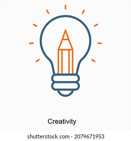 Concepto de icono de creatividad o innovación