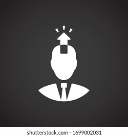 Creativity and inspiration related icon on background for graphic and web design. Creative illustration concept symbol for web or mobile app.