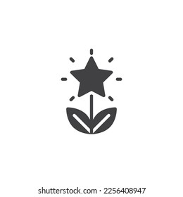 Creativity, inspiration vector icon. filled flat sign for mobile concept and web design. Star flower glyph icon. Symbol, logo illustration. Vector graphics