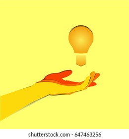 Creativity Light bulbs Illustrations paper