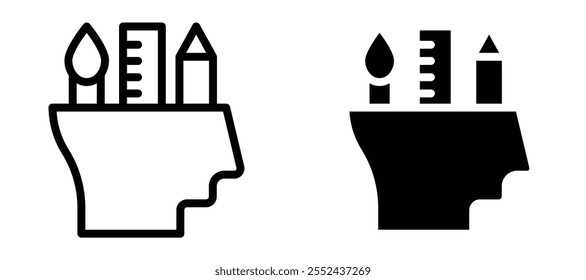 Creativity liner icon vector set.