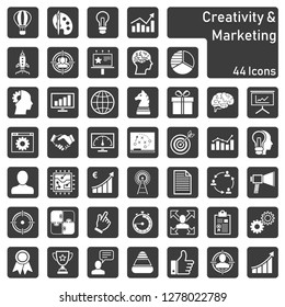 creativity marketing icon set