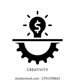 Icono de la ilustración de la creatividad mini. Uso Para El Concepto Moderno, Impresión, Ui, Ux Kit, Web Y Desarrollo De App. Vector Relacionado Con Finanzas De Negocios, Administración Y Más