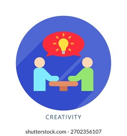Icono de la ilustración de la creatividad mini. Uso Para El Concepto Moderno, Impresión, Ui, Ux Kit, Web Y Desarrollo De App. Vector Relacionado Con Finanzas De Negocios, Administración Y Más