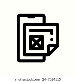 creativity, mobile layout icon, isolated icon in light background, perfect for website, blog, logo, graphic design, social media, UI, mobile app