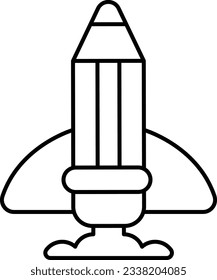 diseño de icono de línea de lápiz de creatividad