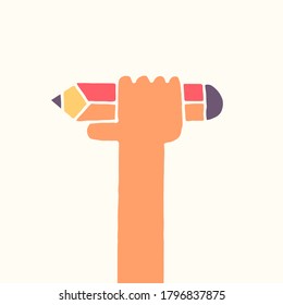 Kreativitätskraft. Handgezeichnete Concept Illustration. Vektorgrafik. 