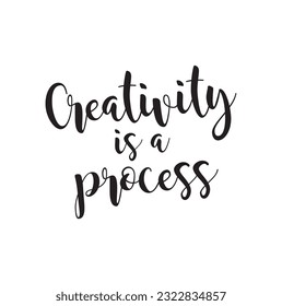 creativity is a process text on white background.