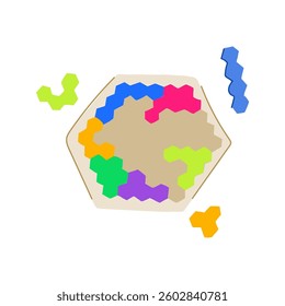 creativity puzzles toy cartoon. focus problem, solving innovation, fun challenge creativity puzzles toy sign. isolated symbol vector illustration