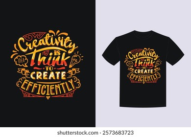 creativity quote background lettering style