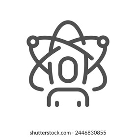 Creativity related icon outline and linear vector.