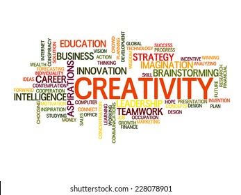 Creativity Related Words Concept Word Tag Stock Vector (Royalty Free ...