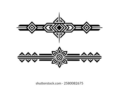Creativity Simple Aztec Pattern Decorative Divider Line Element