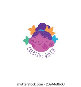Icono Del Pegatina De Creatividad Aislado En Fondo Blanco