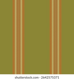Creativity stripe textile vector, revival seamless pattern fabric. Variation background texture lines vertical in yellow and orange colors palette.