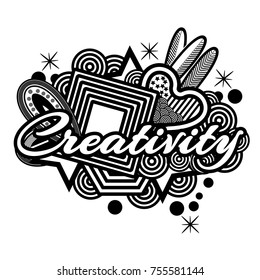 Creativity symbol  for flyer, poster, banner, web header. Abstract background