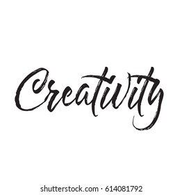 Creativity Text Design Vector Calligraphy Typography Stock Vector ...