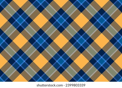 Trazado de patrón textil creativo, tartán de fondo vectorial uniforme. El tejido de identidad verifica la textura de forma transparente en colores oscuros y ámbar.