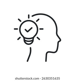 Creativity thin line icons. Perfect pixel on transparent background