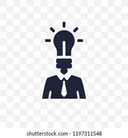 Creativity transparent icon. Creativity symbol design from Time managemnet collection.