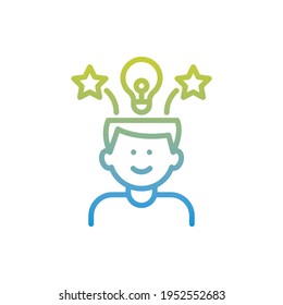 Creativity vector gradient icon style illustration. EPS 10 file