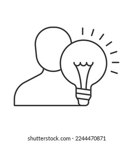 Creativity  vector icon. Line sign for mobile concept and web design. Symbol, logo illustration. Vector graphics