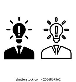 Creativity vector icon set. idea related illustration sign collection. innovation symbol or logo.
