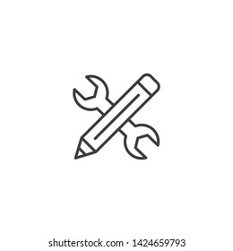 Creativity Vector Illustration, outline sign