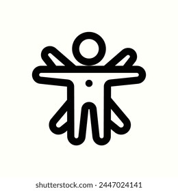 creativity, vitruvian icon, isolated icon in light background, perfect for website, blog, logo, graphic design, social media, UI, mobile app