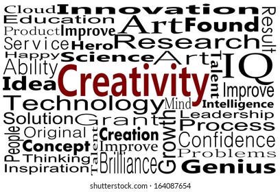 Creativity Word Cloud Concept in word collage