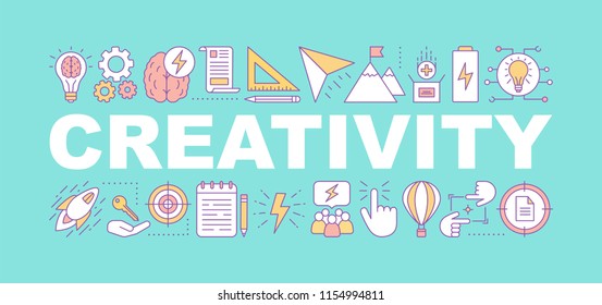 Creativity Word Concepts Banner Ideas Generation Stock Vector (Royalty ...