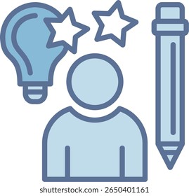 Creator Filled Blue Tone Icon