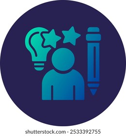 Creator Glyph Circle Gradient Icon
