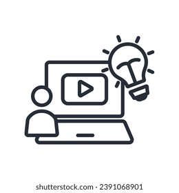 creator icon. vector.Editable stroke.linear style sign for use web design,logo.Symbol illustration.