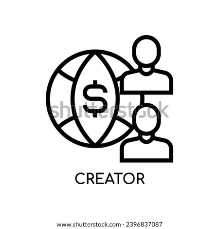 Creator Vector Icon stock illustration.