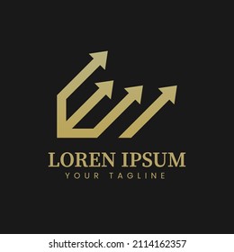 Creattive template logo WI with arrows