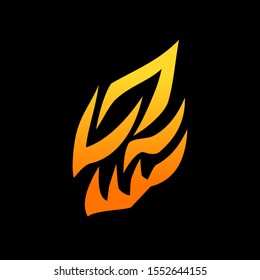 Creature / abstract Fire Dragon logo design inspiration